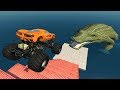 Jumping Crashes&Deadly Fall from the Stairs - Beamng drive (Giant Crocodile)