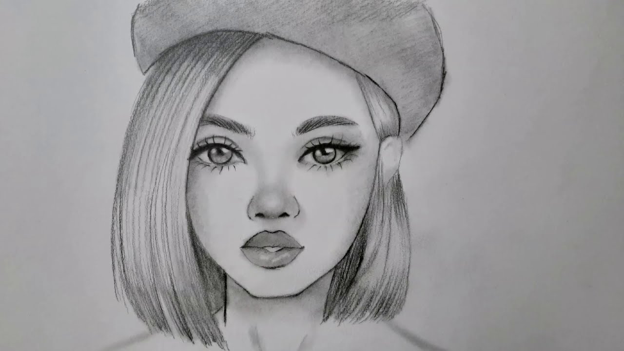 Kolay ve güzel kız yüzü çizimi nasıl çizilir - YouTube