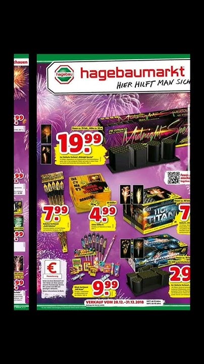 Hagebaumarkt Silvester Prospekt 2018/2019 YouTube