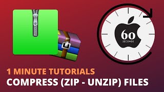 how to compress (zip and unzip) files on a mac using archive utility - 1 minute tutorials