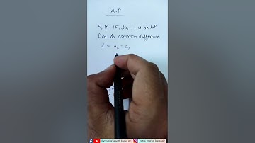How to find Common difference of an A.P?