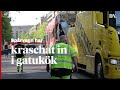 Spårvagn kraschade i gatukök
