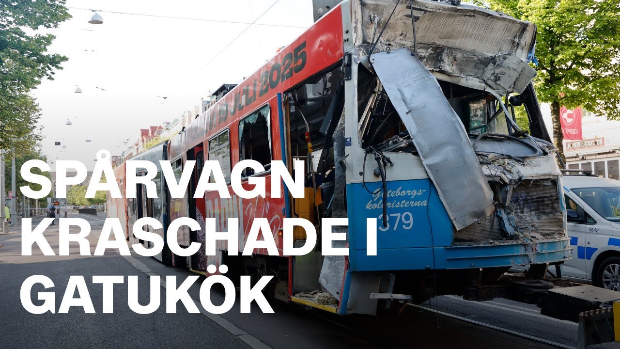 Spårvagn kraschade i gatukök