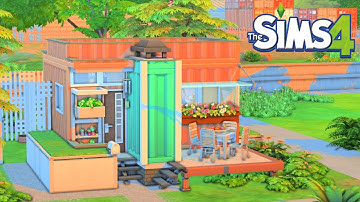 SMALL CONTAINER HOME | No CC | Sims 4 Speed Build