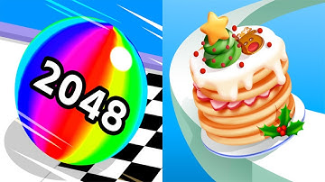 Ball Run 2048 VS Pancake Run Android iOS Gameplay Ep 1