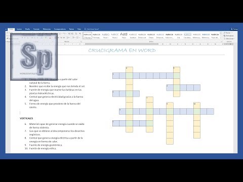 Video: Cómo Dibujar Un Crucigrama En Word