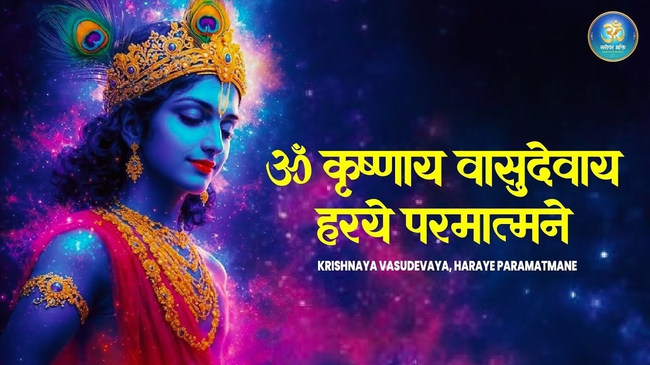 Krishnaya Vasudevaya Haraye Paramatmane | Chamatkari Krishna Mantra Jaap 1008 Baar