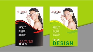 How to make  Beauty Salon Flyer Design in CorelDRAW Tutorial 2020