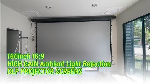 160inch DLP Projector ALR Screen High Gain Ambient Light Rejection Motorized Projection Screens