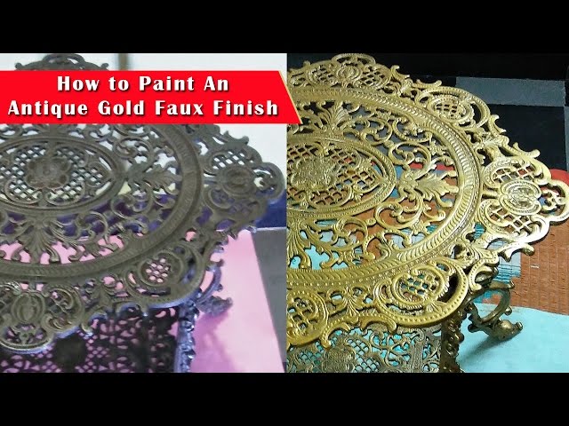 How to paint an Antique Gold Faux Finish - Just Paint It Blog