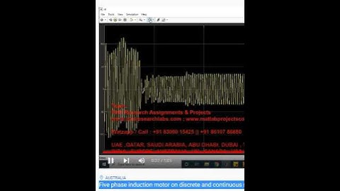 Five phase induction motor on discrete and continuous simulation - Matlab Simulink - 5 phase Motor