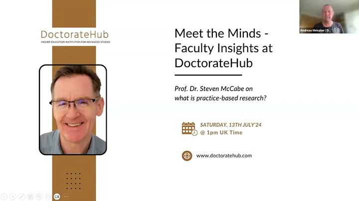Meet the Minds: Prof. Dr. Steven McCabe on what is practice-based research?