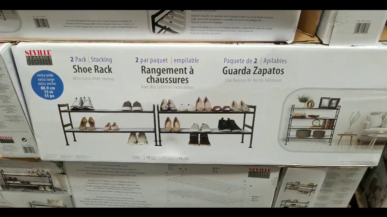 Costco Extra Wide Expanding Stacking Shoe Rack 2 Pack 49