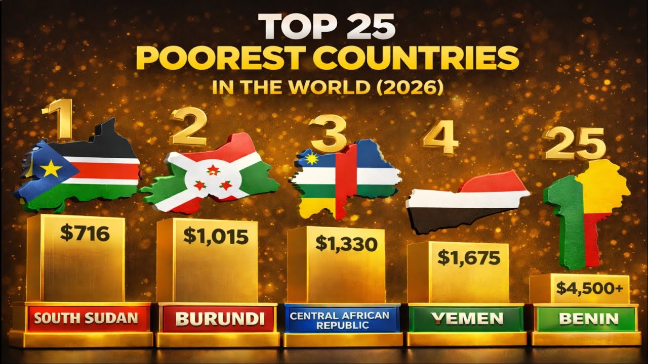 Top 25 Poorest Countries in the World by GDP Per Capita (2026) - YouTube