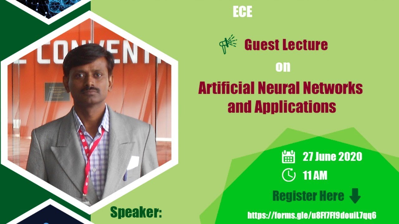 Guest lecture on “Artificial Neural Networks and Applications” - YouTube