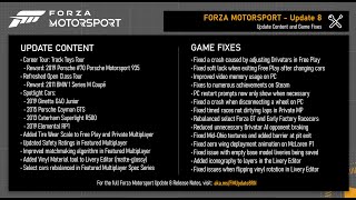 Forza Motorsport Update 8. TIRE WEAR Multiplyer