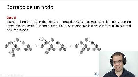 Árboles binarios de búsqueda - Borrado de un nodo del árbol