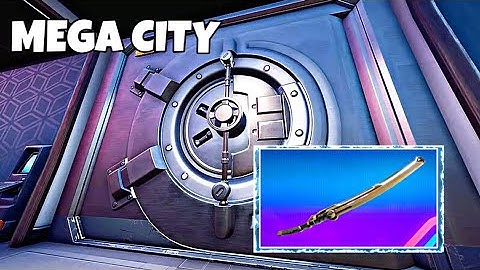 LE COFFRE FORT SECRET DE MEGA CITY ET JE TEST LA NOUVELLE ARMES ! Fortnite Gameplay