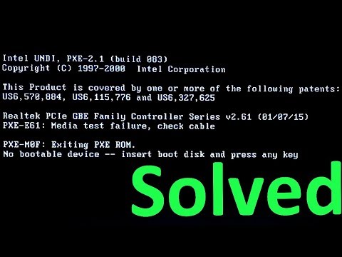 How To Fix Media Test Failure Check Cable No Bootable Device