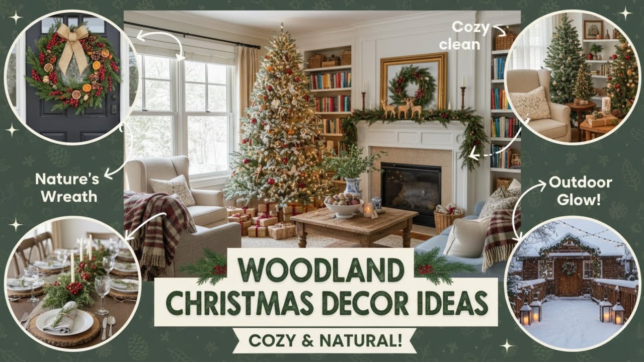 132+ Woodland Christmas Decorations Ideas 2025 | Rustic Trees