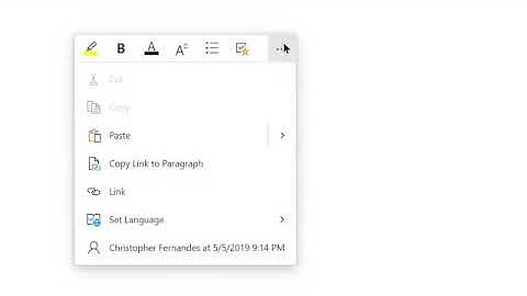 OneNote updated with this new context menu! FluentDesign