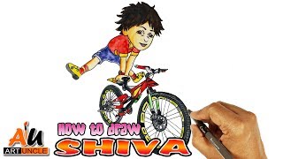 How to Draw | Shiva Cartoon Drawing Easy | Step by Step | Art Tutorial for Kids