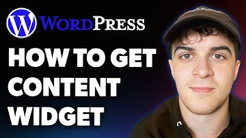 How to Get Content Widget to My Wordpress (Full 2025 Guide)
