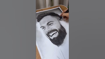 how to draw virat kohli beard 😃❤️ |Part-3| #shorts #viratkohli #sketch