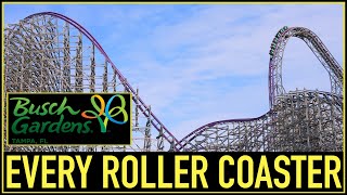 Every Roller Coaster at Busch Gardens Tampa | 4K Front Row POV on-ride Footage!  Florida Theme Park