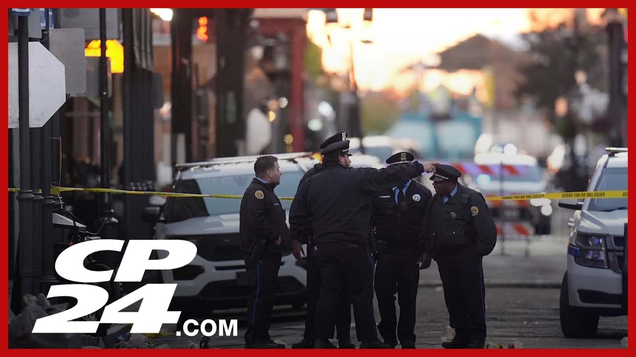 10 dead, 30 injured after car plows into a crowd in New Orleans - YouTube