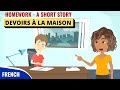 MATHS HOMEWORK French Conversation for Beginners | Devoirs à la Maison Conversation en Francais