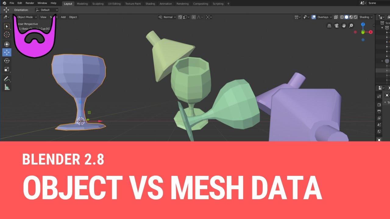 Object Vs Mesh Data Blender 2 8 Youtube Object Vs Mesh Data Blender 2 8 Youtube