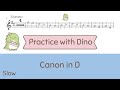 Slow canon in d by pachelbel violin tutorial  play along  playing partner