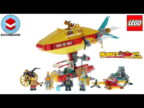 LEGO Monkie Kid 80046 Monkie Kid&#39;s Cloud Airship - LEGO Speed Build Review