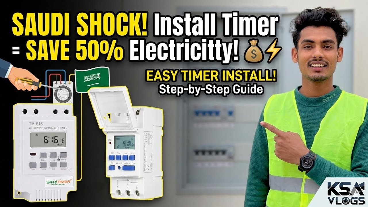 How to Install Electric Timer in Saudi Arabia | Step-by-Step Guide 🇸🇦