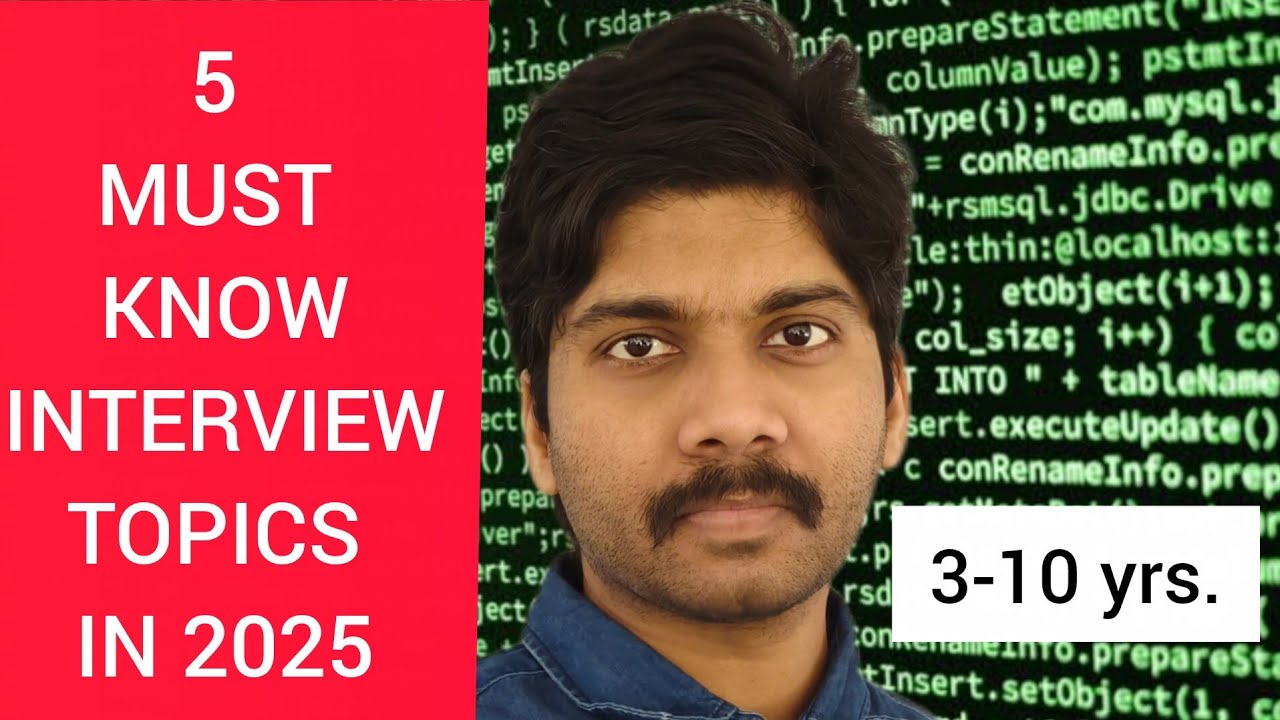 5 MUST LEARN Interview Topics to clear interviews in 2025 - YouTube