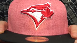 Blue Jays '2T-HEATHER' Red-Black Fitted Hat by New Era