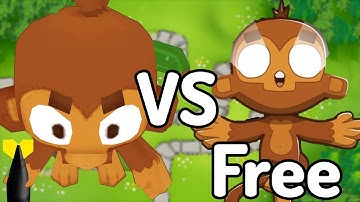 REALLY BIG Dart Monkey VS. Free Dart Monke
