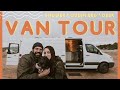 OFF GRID DIY Van Tour for FULL TIME Life on the Road // with hot shower :)