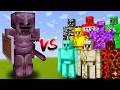 Wither Skeleton Boss vs All New Golems – Wither Bones Titan and Golem Bosses | Epic Minecraft Battle