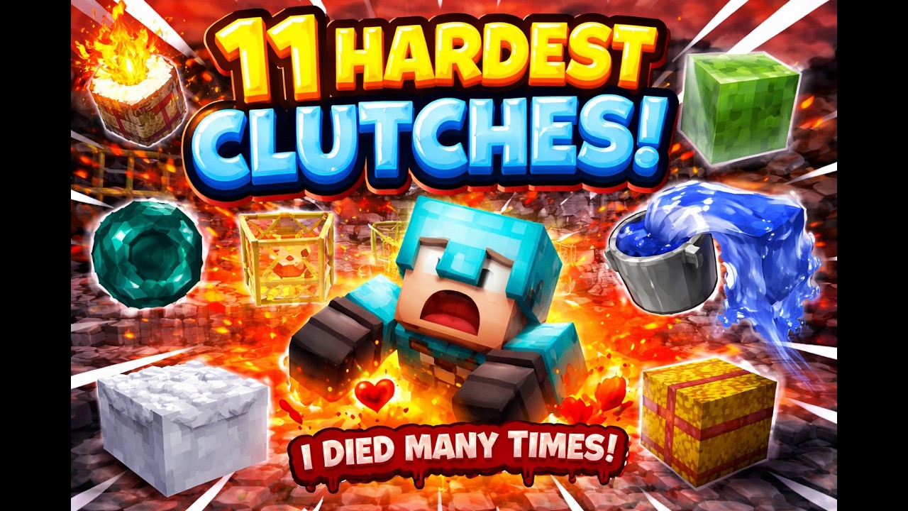 My Friend Challenged Me to the Hardest Minecraft Clutch Challenge - YouTube