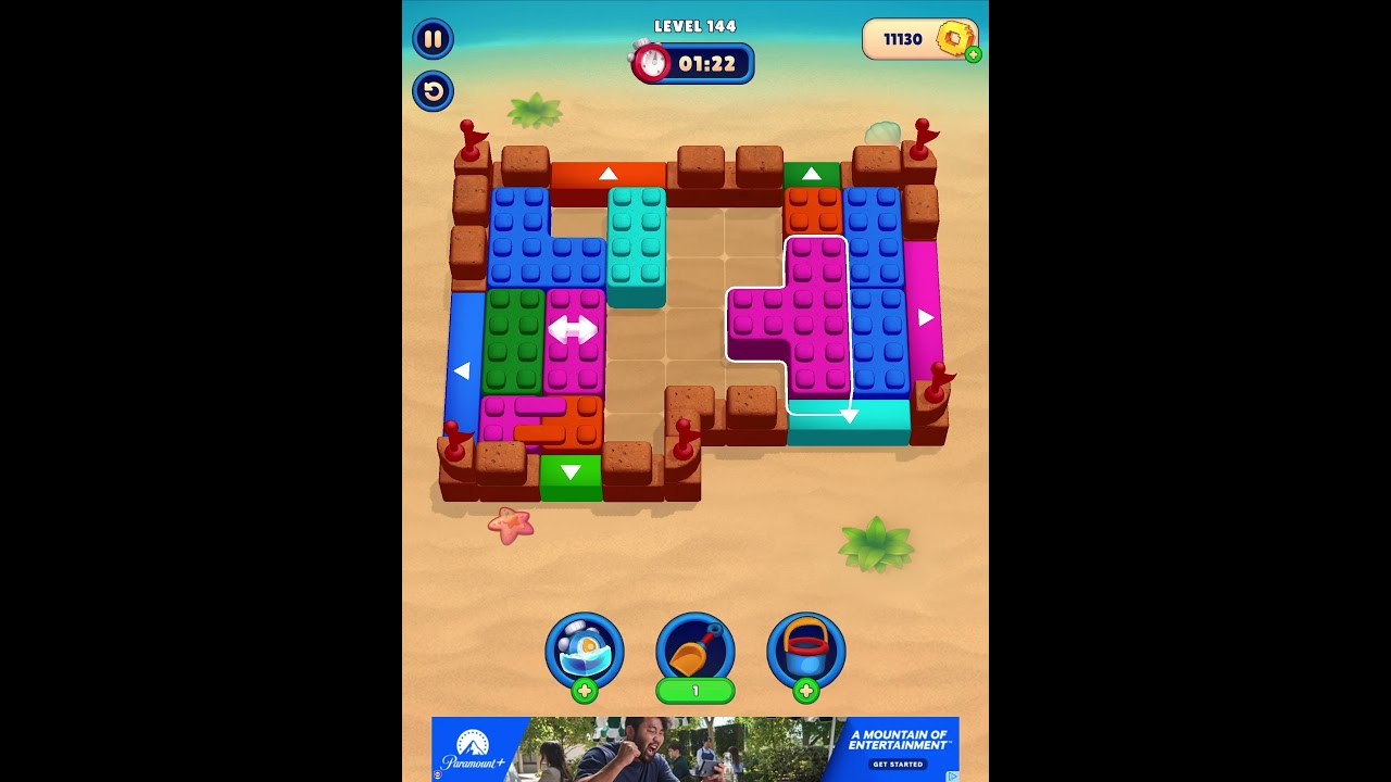 Block color jam mania level 144 7-13-26 - YouTube