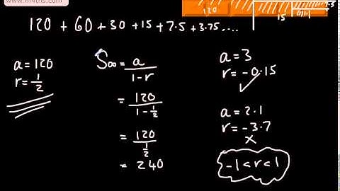 Core 2 - Geometric Sequences and Series 7  - Sum to Infinity - convergent series