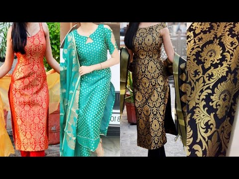 PLUS SIZE New Exclusive Banarasi Zari Silk Stitched Kurti