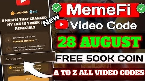 28 August memefi video code | Enemies of the MemeFi World: Part 1 | MemeFi Enemies Guide | memefi |