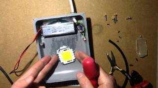 How to change LEDs and drivers in LED floodlights.