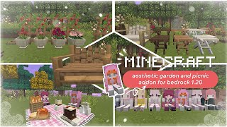Minecraft | Aesthetic Picnic and Garden decoration Addon for Bedrock and Pocket 1.20!🌺 screenshot 5