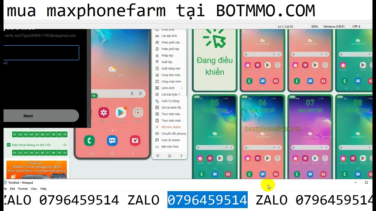 video maxphonefarm xiaowei cờ rắc 5