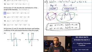 Big Ideas Math [IM3]: 3.1 - Graphing Polynomial Functions (Lecture & Problem Set)