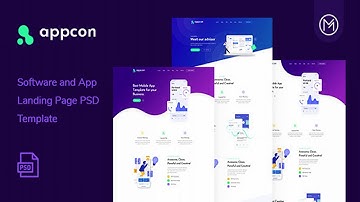 Appcon - Software and App Landing Page PSD Template | Themeforest Website Templates and Themes